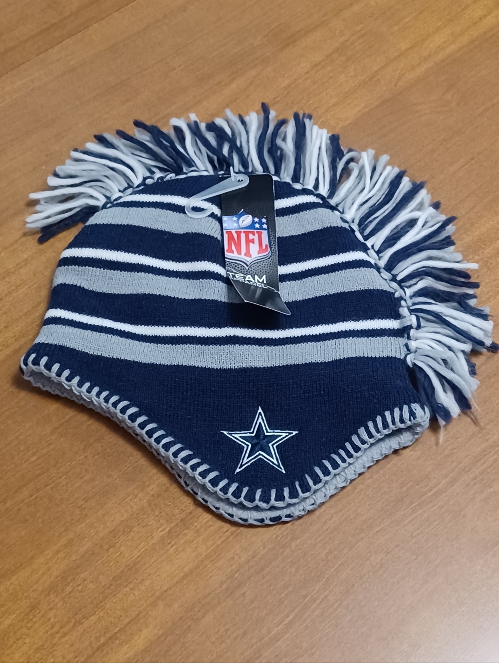 Dallas Cowboys Knit Fringe Hat Boys (4-7) One Size NFL Team Apparel Kids